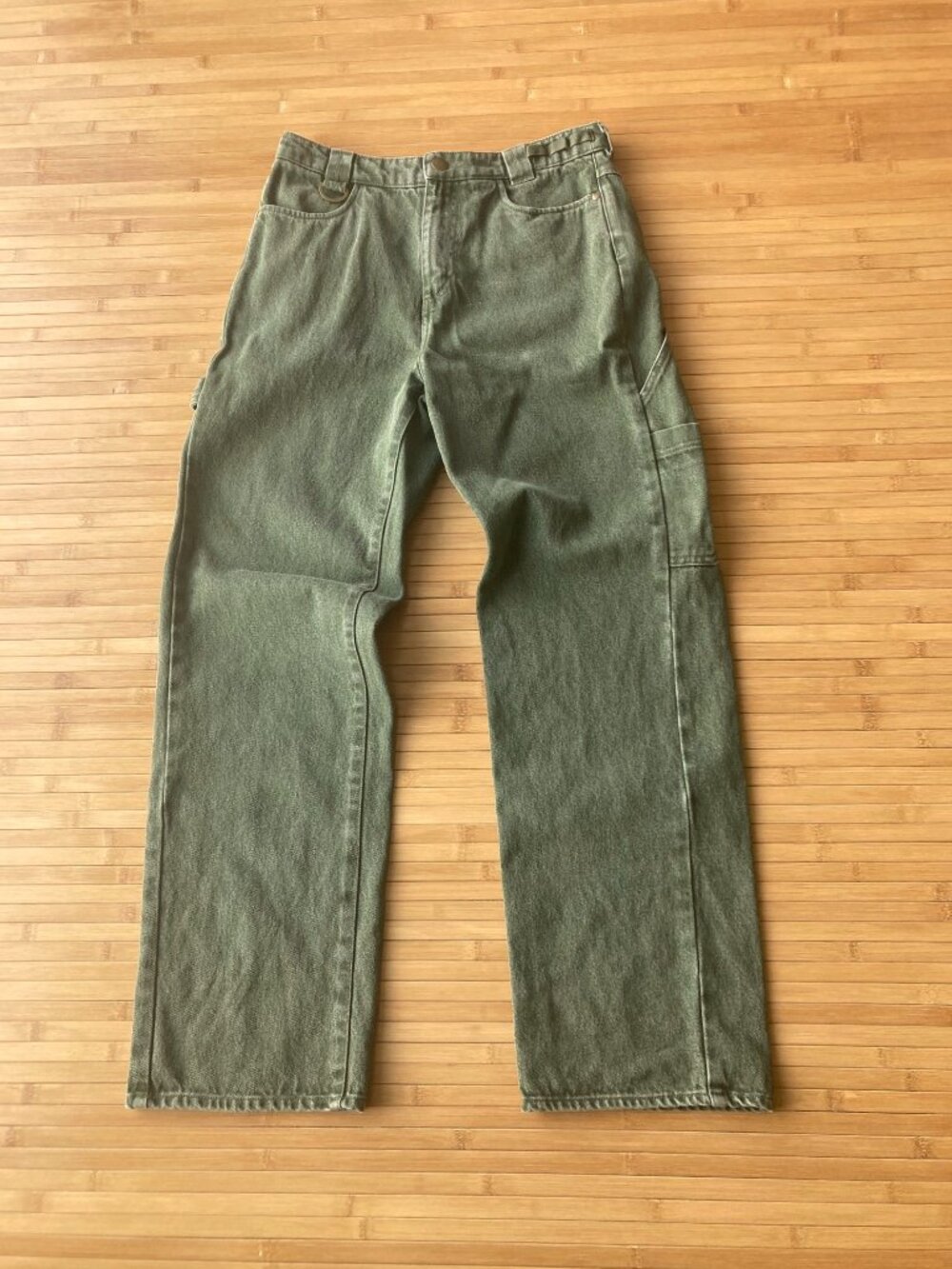 Roark Hwy 1 Utility Pants Straight Leg Mid Rise Womens 27 Military Green
